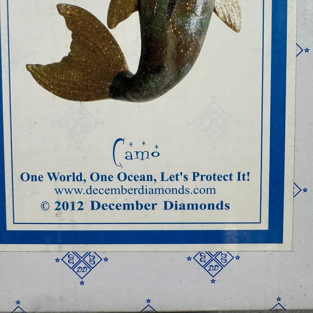 December Diamonds 2012 Camo Merman Ornament Retired 55-90777 Glitter Military